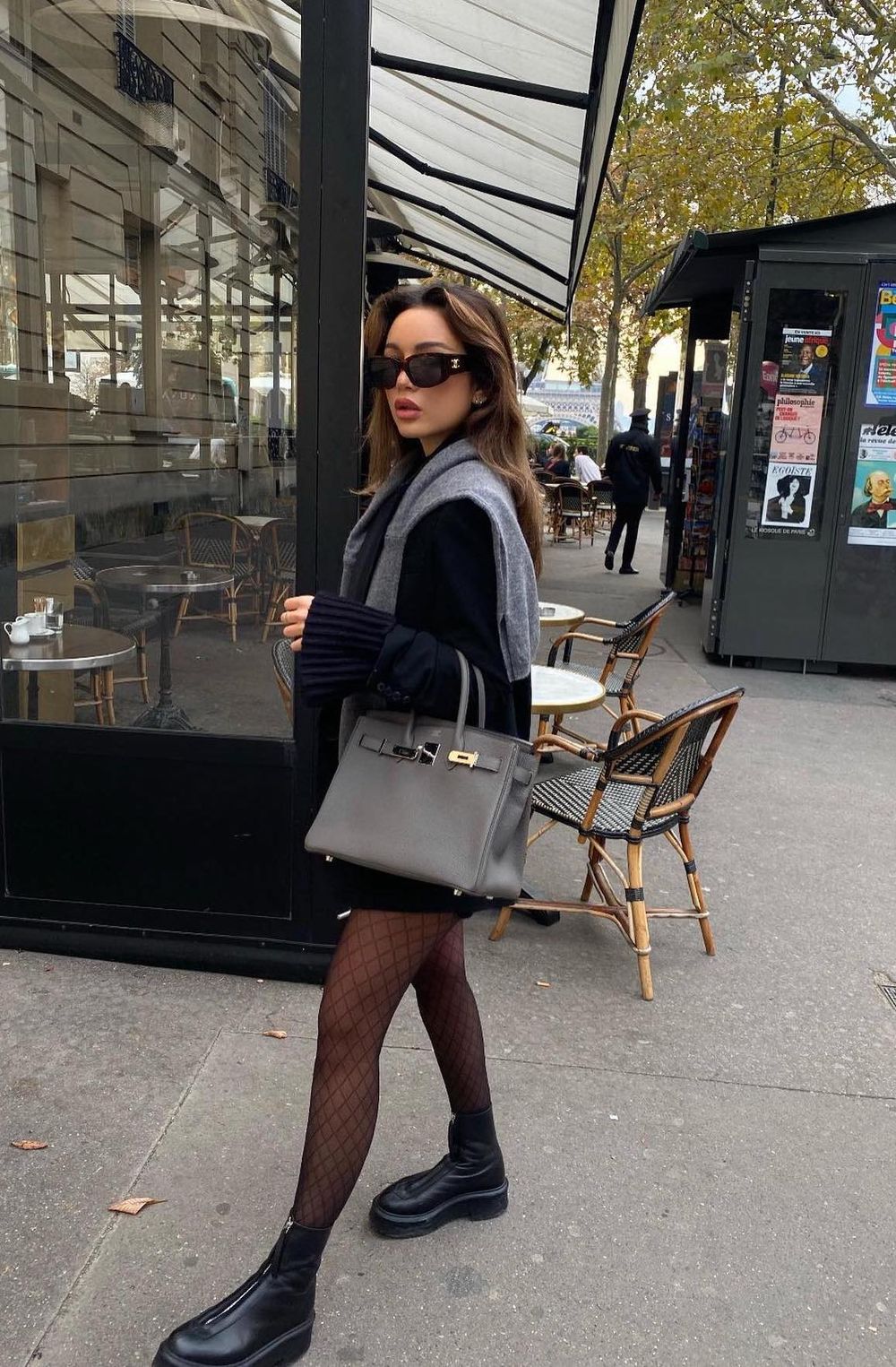 leiasfez / minimal / outfit / Hermes Kelly / bag / black