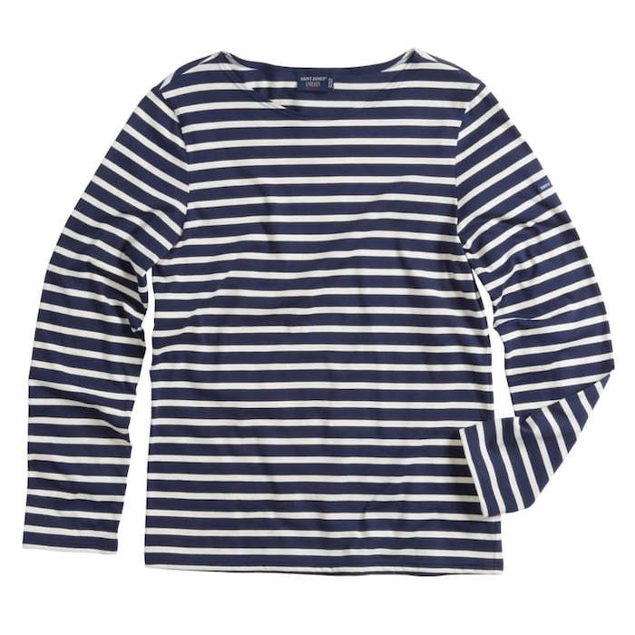 French wardrobe essentials - Saint James blue and white striped top