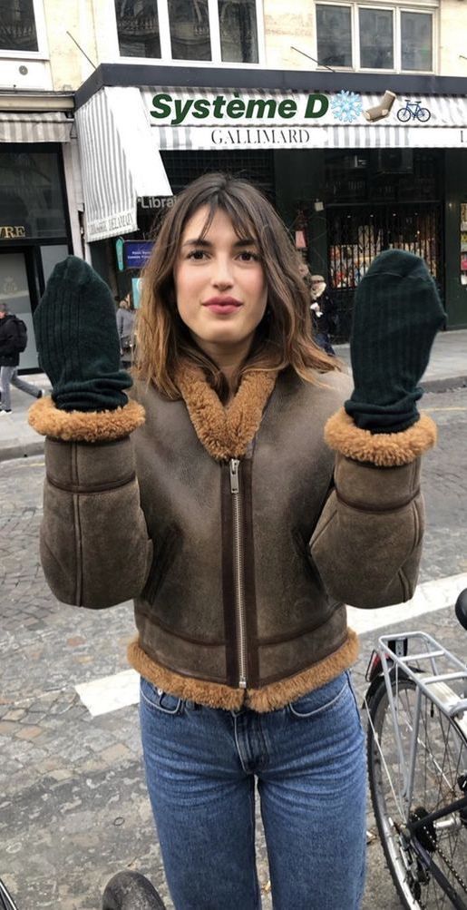 French Shearling Coat outfits Acne Jeanne Damas