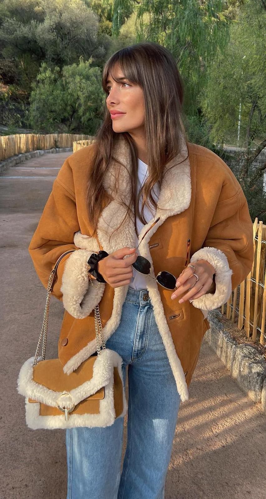 French Shearling Coat outfits juliesfi