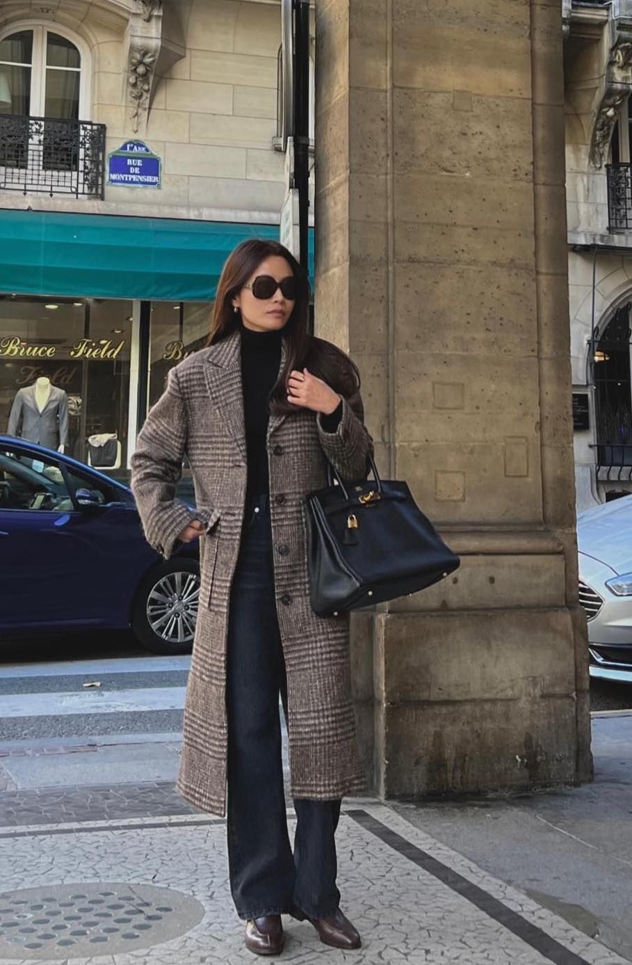 French girl winter style winter coat elborn_doris