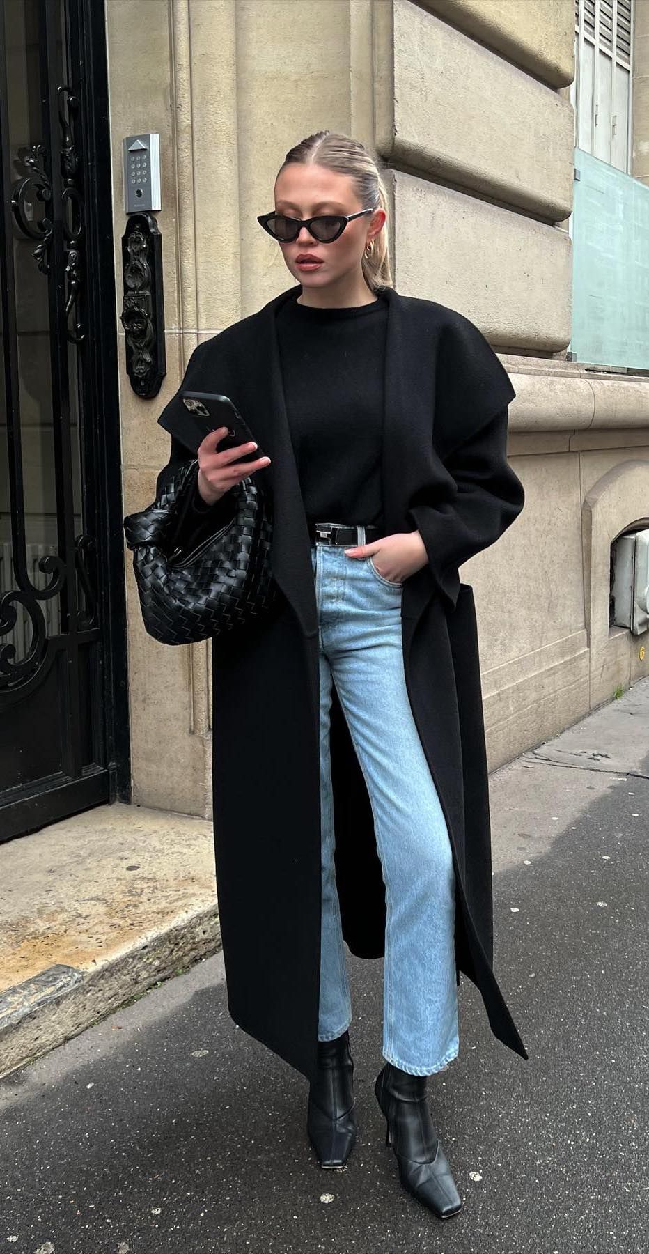 French outerwear black wool coat marine_diet