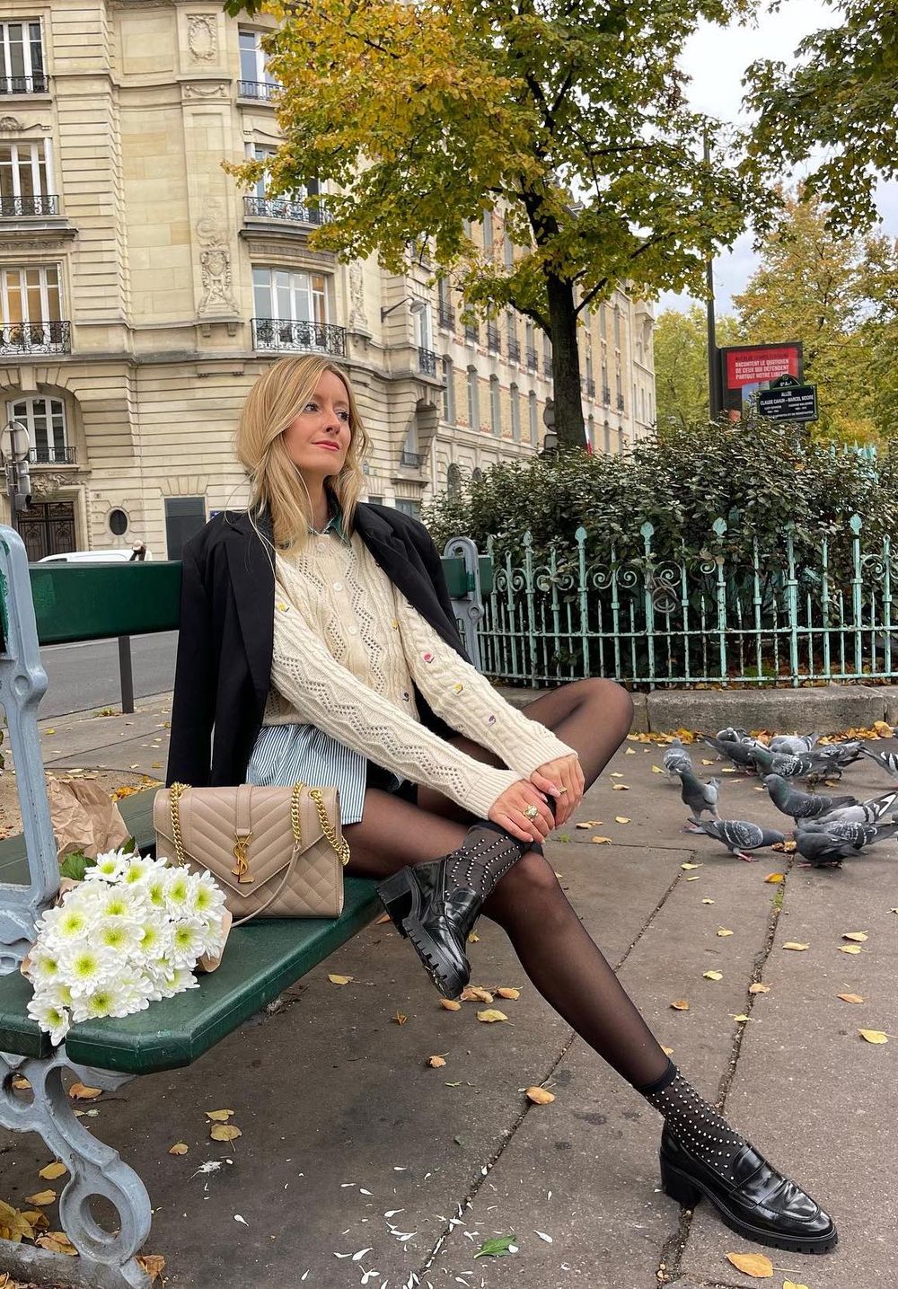 Parisian winter style black tights jeanne_andreaa