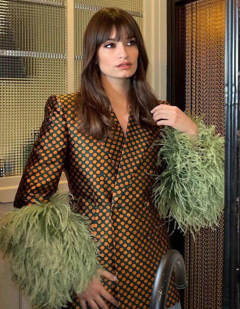 Clara Luciani celebrates after receiving the award for Female artist of the  year during the 35th Victoires de la Musique at la Seine Musicale on  February 14 2020 in Boulogne-Billancourt, France. Photo