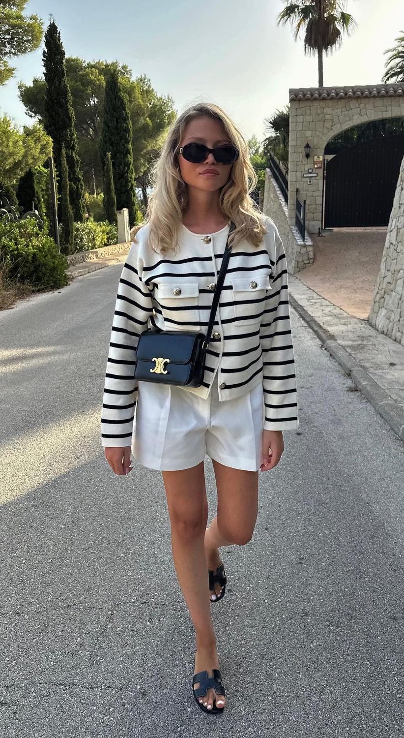 French summer outfit striped sweater marine_diet