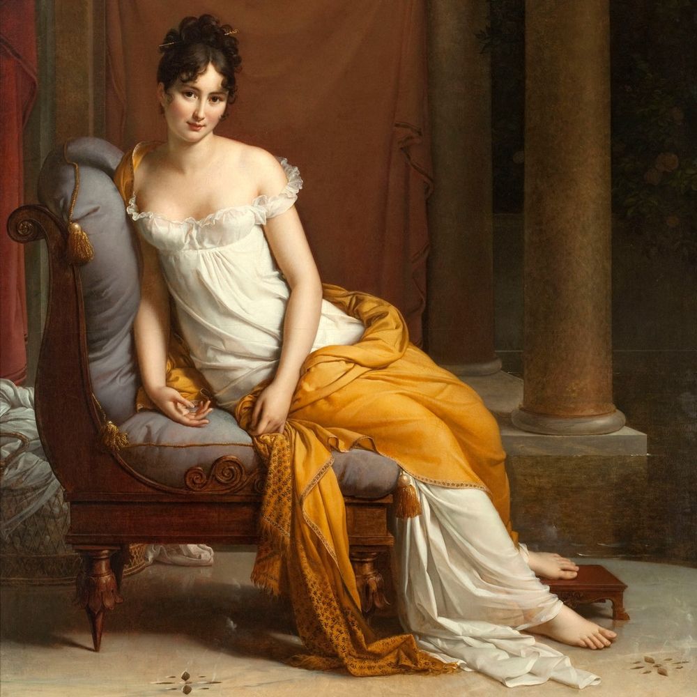 French style icon Juliette Recamier François Gérard, Portrait de Juliette Récamier, 1802-1805
