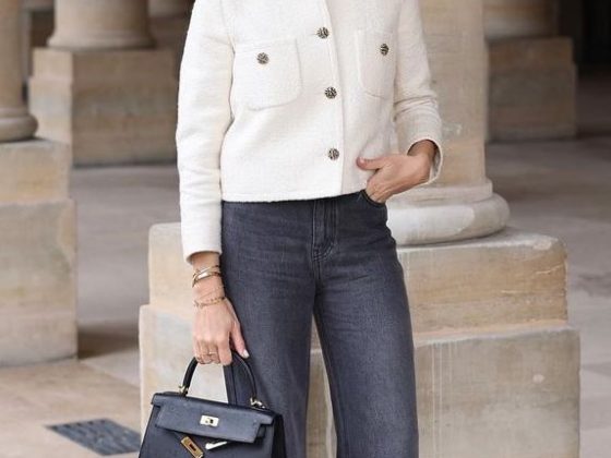 French Hermes kelly bag outfit