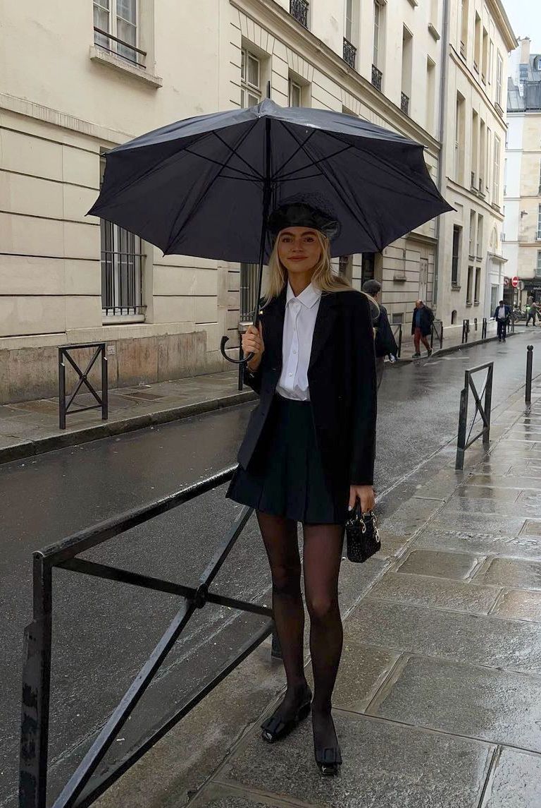 French Rainy day outfits