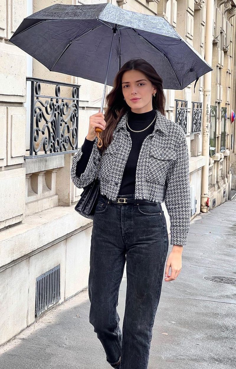 French Rainy day outfits 