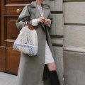 Longchamp filet bag outfit in Paris