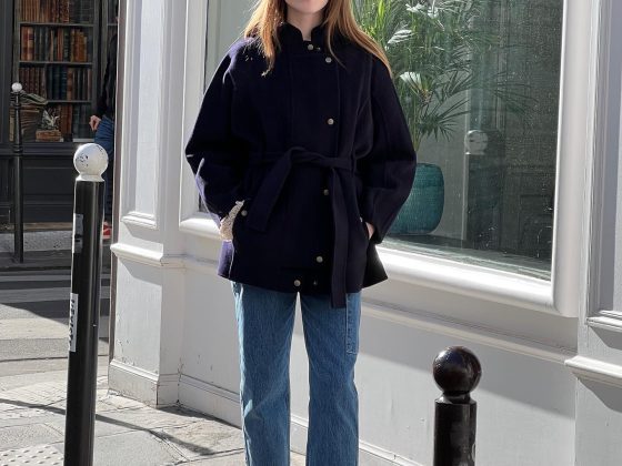 French Navy coat black boots camille_pidoux