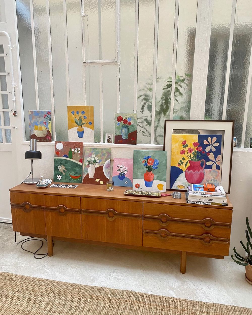 Parisian Apartment decor vintage sideboard art by @ninakoltchitskaia @jeannedamas