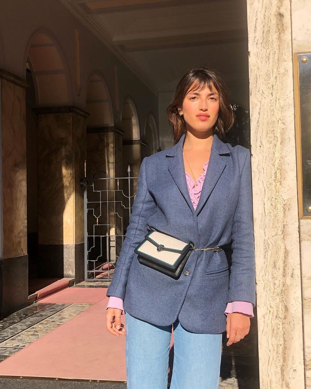 French Blazer outfits navy jeannedamas