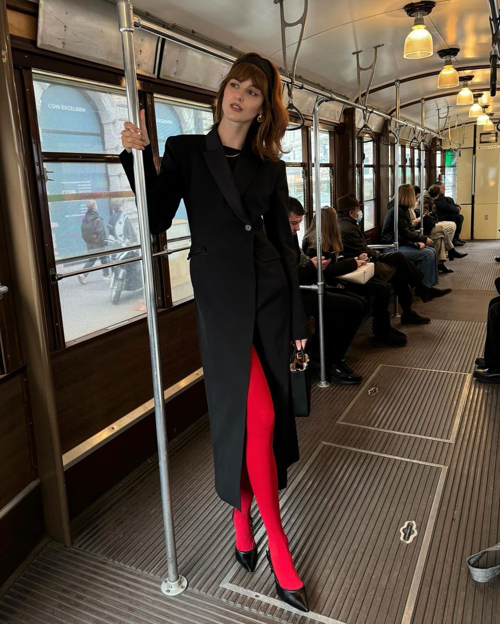 French girl black wool coats justinesoranzo