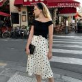 French Polka dot skirt in paris outfit elodieromy