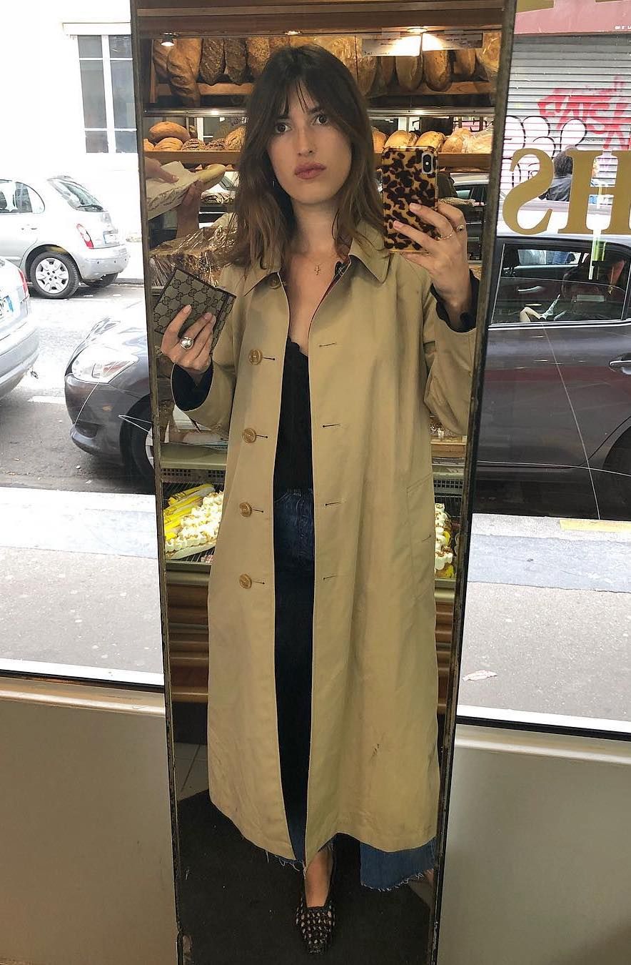 French girl Trench coat outfits jeannedamas
